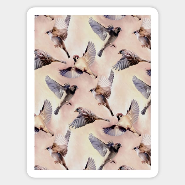 Sparrow Flight Sticker by micklyn